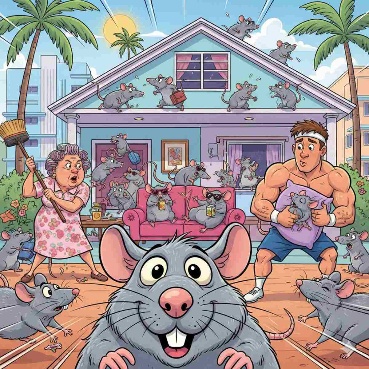 Infestación de ratas en Miami Florida o Caracas Venezuela