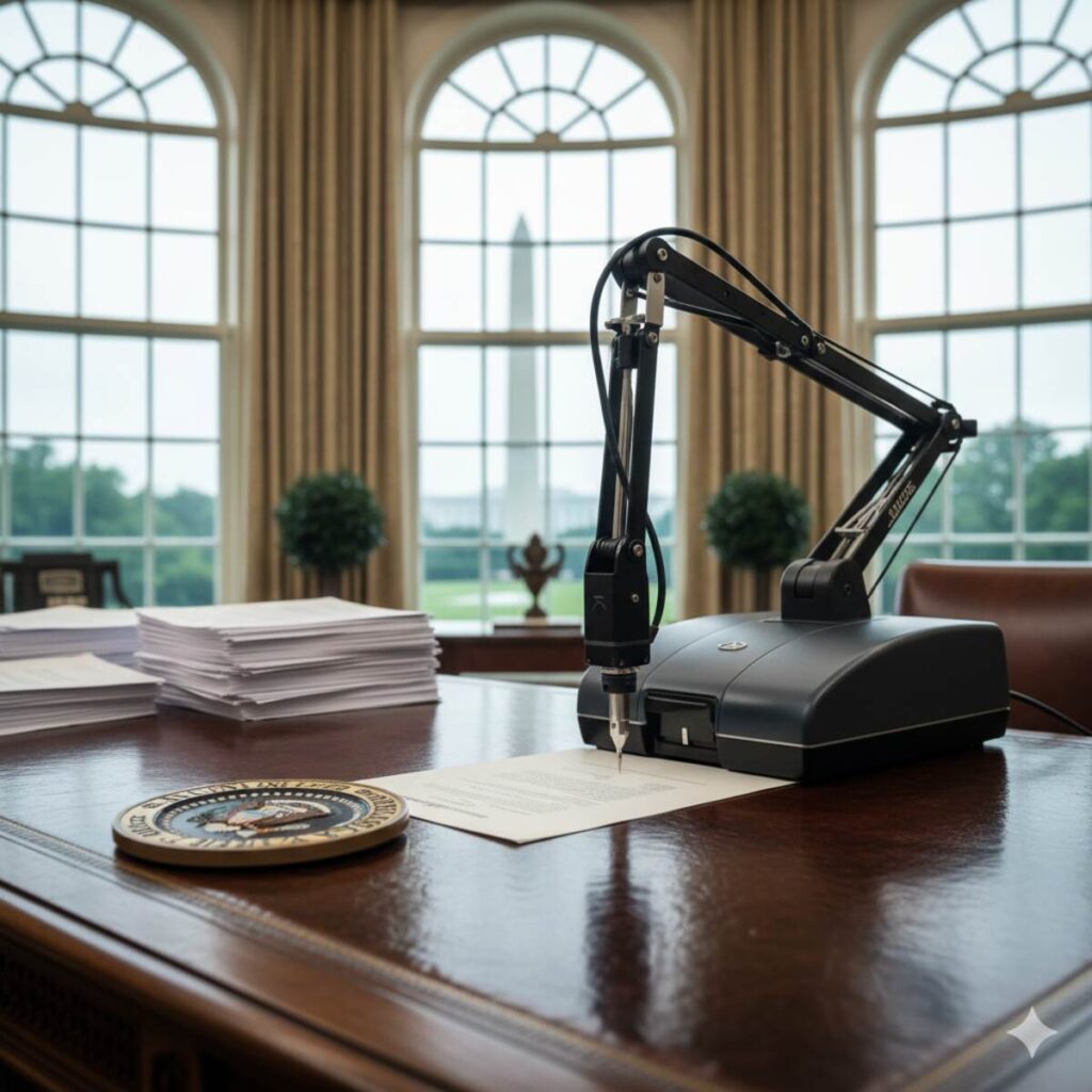 Qué es autopen y por qué Trump quiere anular decretos firmados por Biden con Autopen