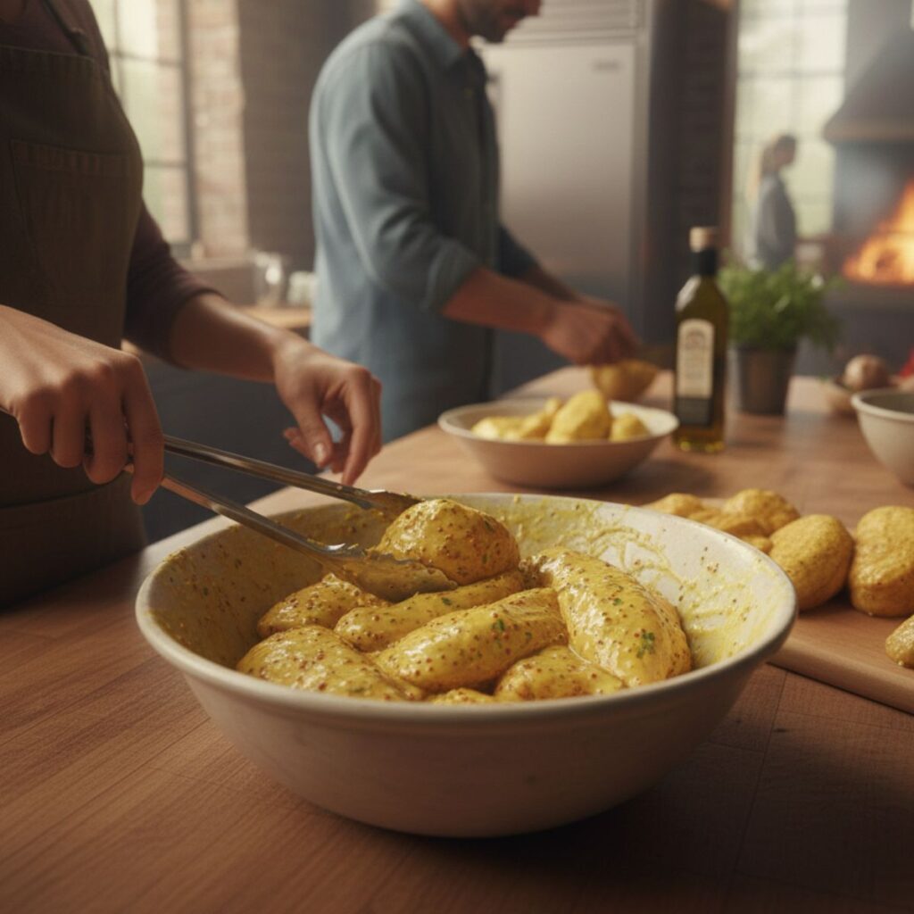 Churrasco de pollo a la mostaza receta