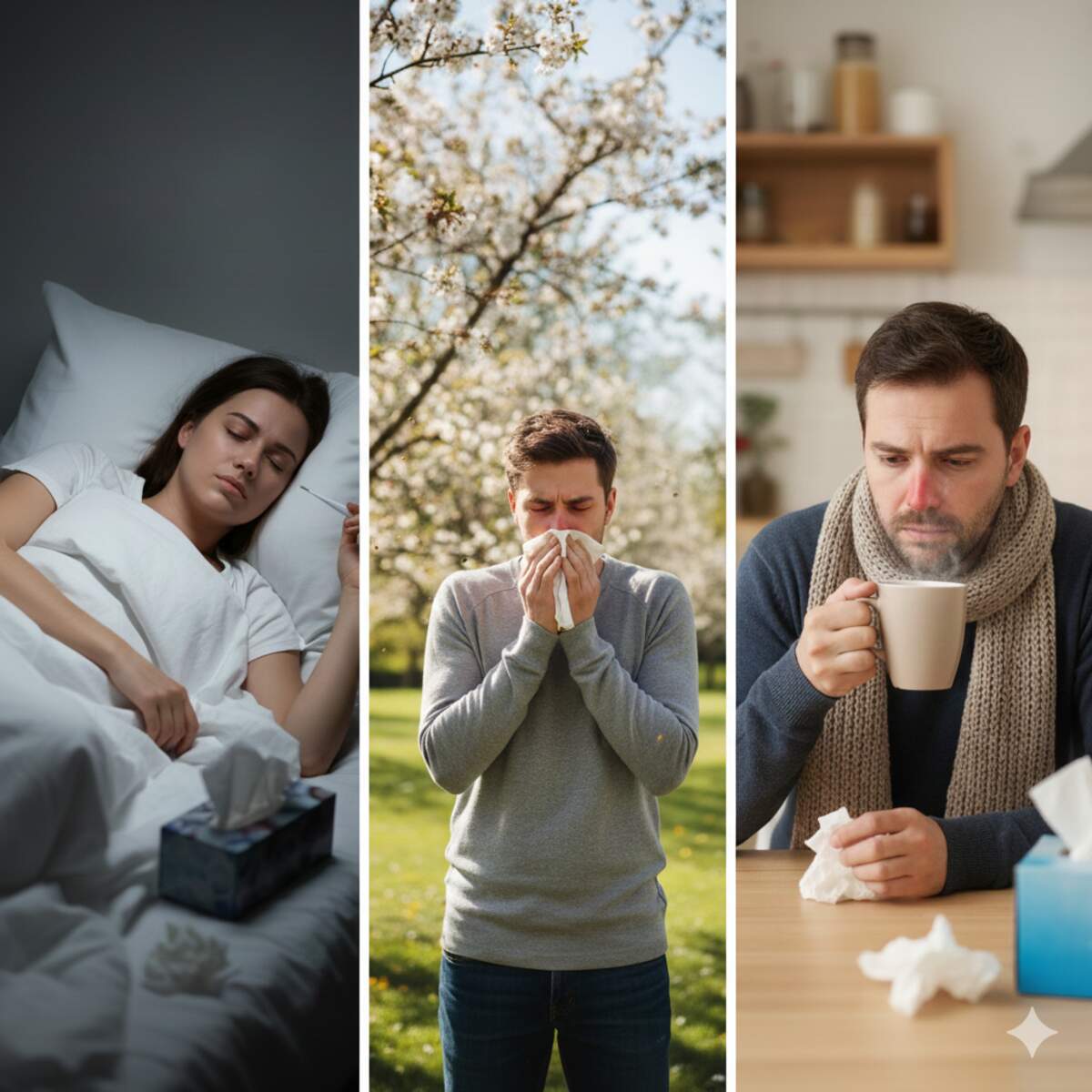 Gripe resfrío o alergia