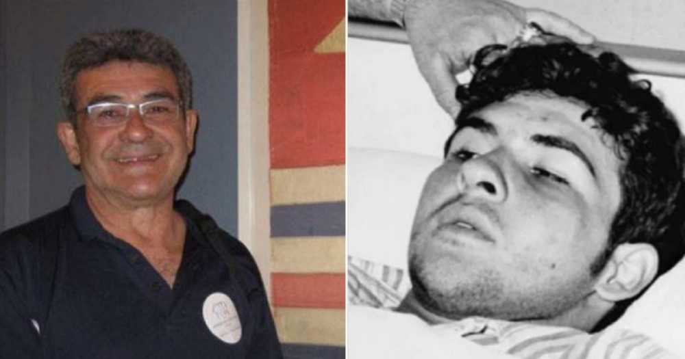 El escape dentro de la rueda del avión