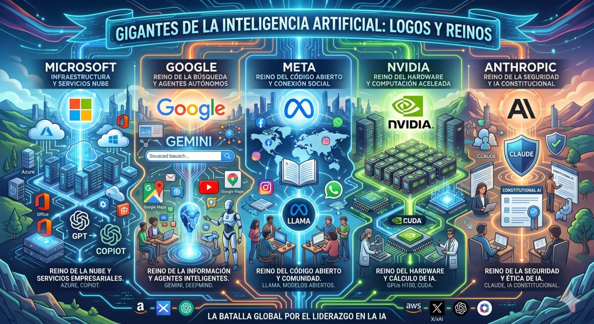 Quiénes son los gigantes de la inteligencia artificial